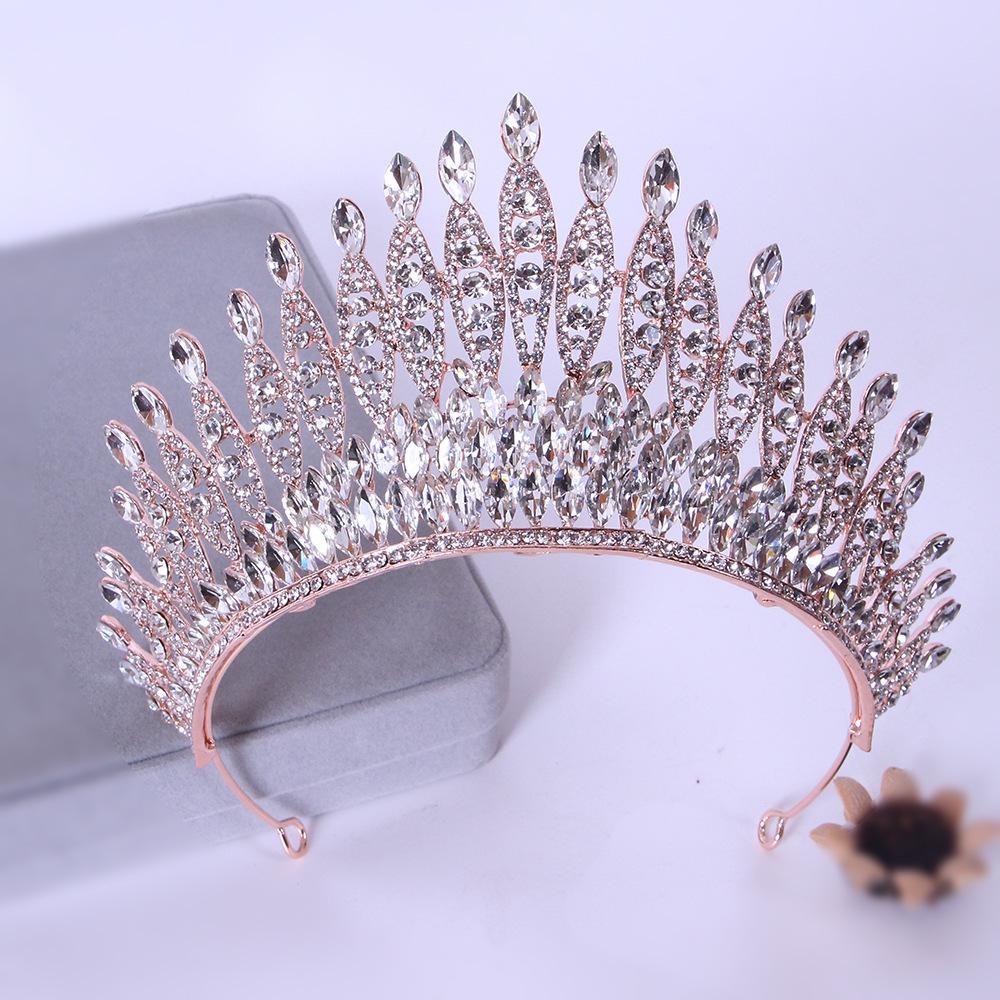 Luxury Rhinestone Tiara: European & American Pageant Headband for Car Shows, Weddings, and Models