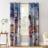 Christmas Winter Christmas Snowman Snow Scene Blackout Curtains For Living Room Bedroom Window Treatment Blinds Kitchen Drapes