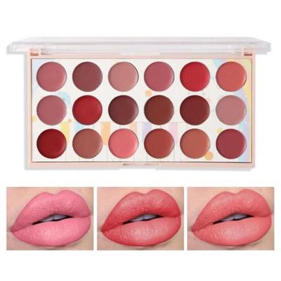 Miss Rose Beauty Prírodná Nude Hydratačná Neprilepivá na Pery Paleta Rúžov Dlhotrvajúci Vodotesný Matný Set 18 Farieb, MISS ROSE7301-006, 1 Kus