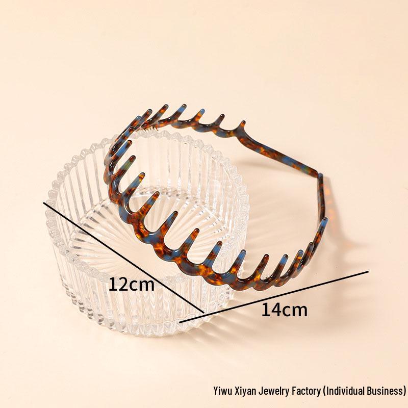 Vinegar Thickened U-Shaped Tooth Comb Headband for Women - Volumizing, Secure, Fluffy Hair Accessory