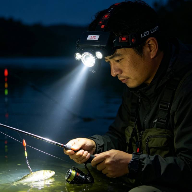 Miner Headlamp Rechargeable Led Headlight For Night Hiking And Camping