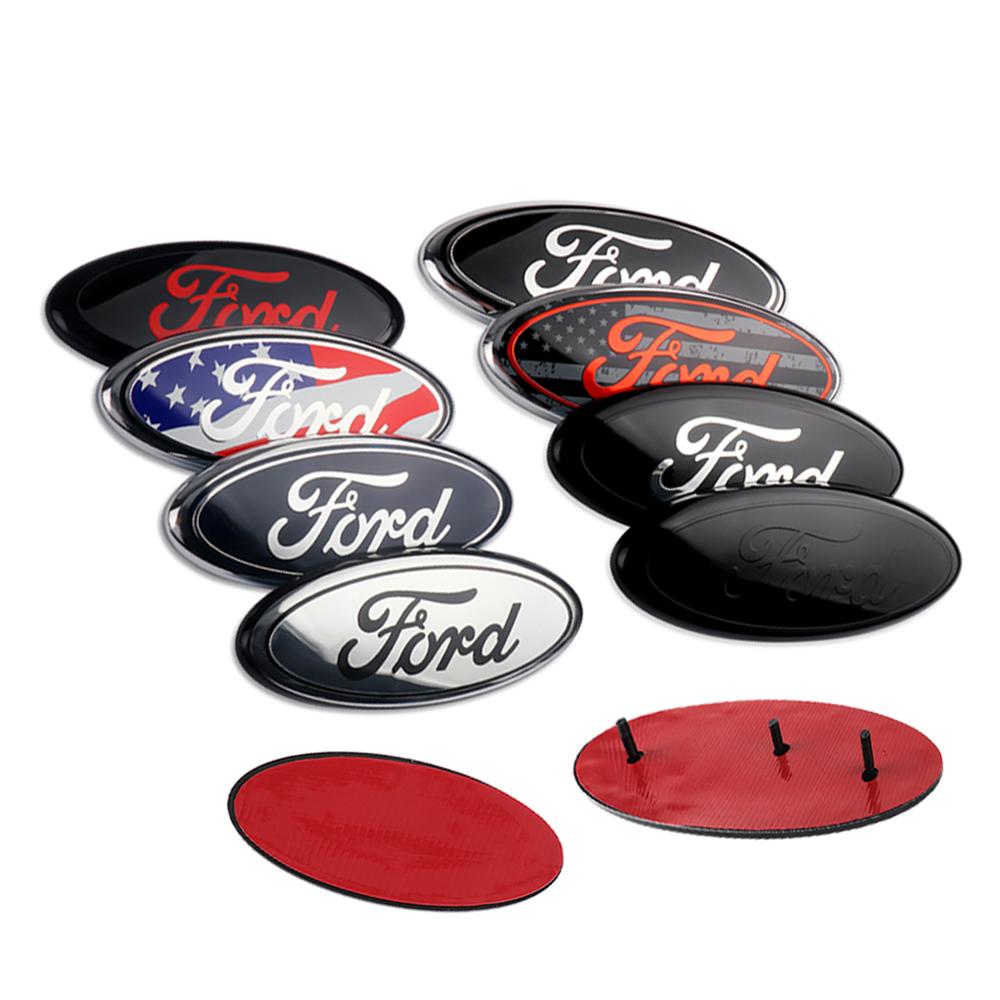 For Ford Fiesta Focus 2 3 Mondeo Edge Ranger Fusion F150 F250 Escape Transit MK3 4 Car Front Grille Emblem Rear Trunk Logo Badge