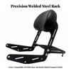 Motorcycle Rear Rack with Backrest | Sturdy Metal Frame, Slotted surface Surface, Cargo