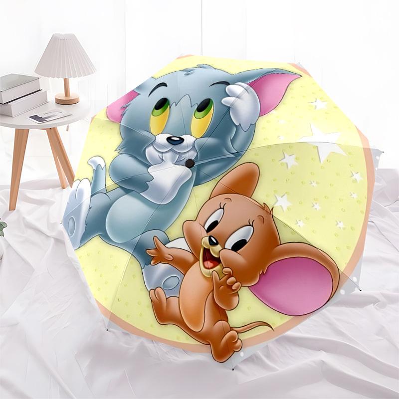 1pc Tom, Jerry Automatic Open/Close Umbrella, Lightweight Design for Everyone,Durable Canopy Yy251014050
