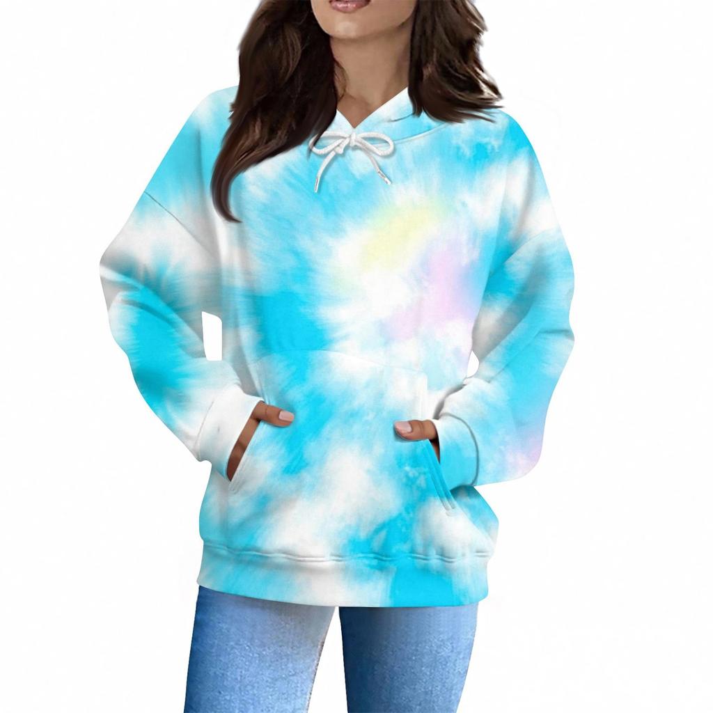 Damenmode Täglicher Lässiger Hoodie Langarm Bedrucktes Oberteil