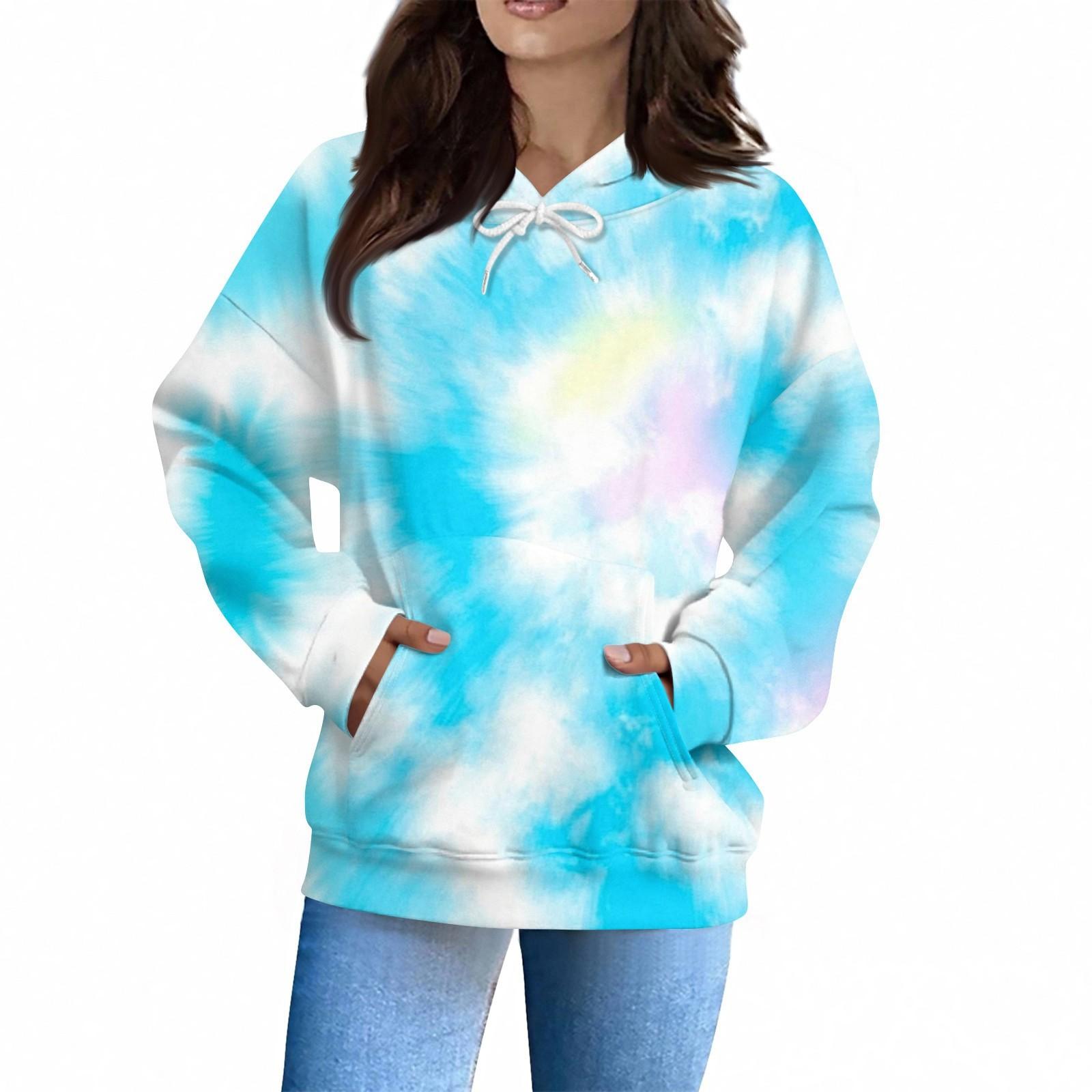 

Женская Мода Повседневная Толстовка Длинный Рукав Принт Топ XXXL