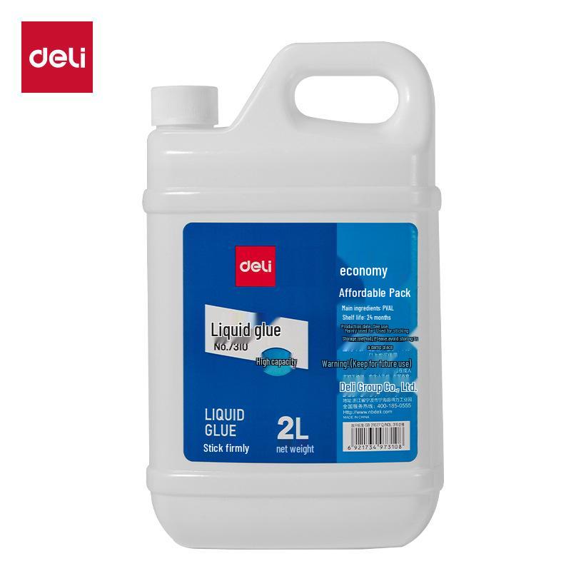Deli 2L Strong Adhesion Office Liquid Glue Bucket for Stationery 2L