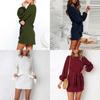 Luxurious Womens Long Sleeve Knit Bodycon Bandage Mini Dress For Chic Winter Style