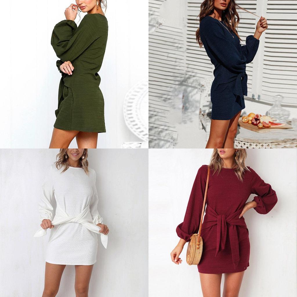 Luxurious Womens Long Sleeve Knit Bodycon Bandage Mini Dress For Chic Winter Style