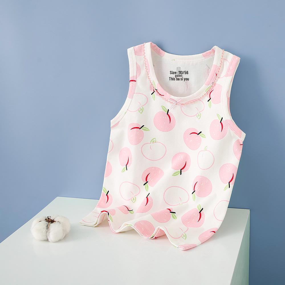 Summer Kids' Cotton Spaghetti Strap Vest - Colorful Base Layer for Boys and Girls