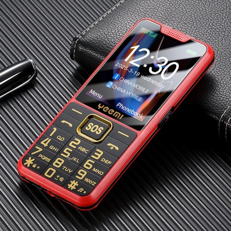 YEEMI K3 GSM 2G Handy 2,4 Zoll HD Dual-SIM 2500mAh Großer Akku Taschenlampen-Typ-C Kamera Superdünnes Tastenhandy Für Ältere und Studenten