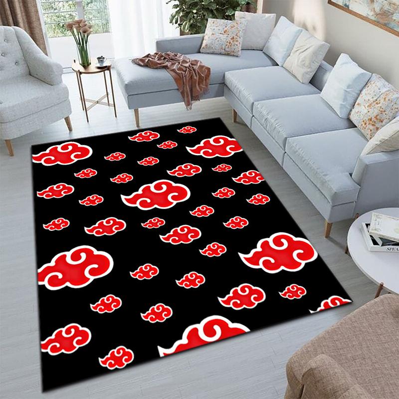 Japanese anime cartoon NARUTO's famous Uzumaki Naruto rug, soft decorative home furnishing, bedroom office chair pad, outdoor picnic carpet Y12