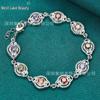 West Lake Beauty Multicolor Zircon Silver Bracelet for Women