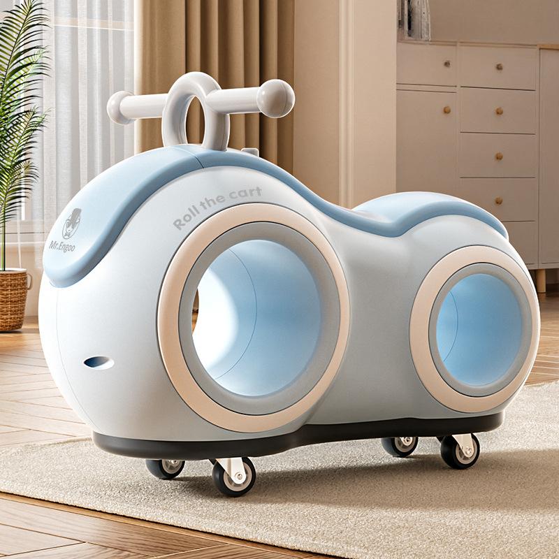 

Детский балансировочный велосипед, супернесущий ABS, детская игрушечная машинка с музыкой и светом, милая мультяшная машинка-арахис, подарки для мальчиков и девочек синий