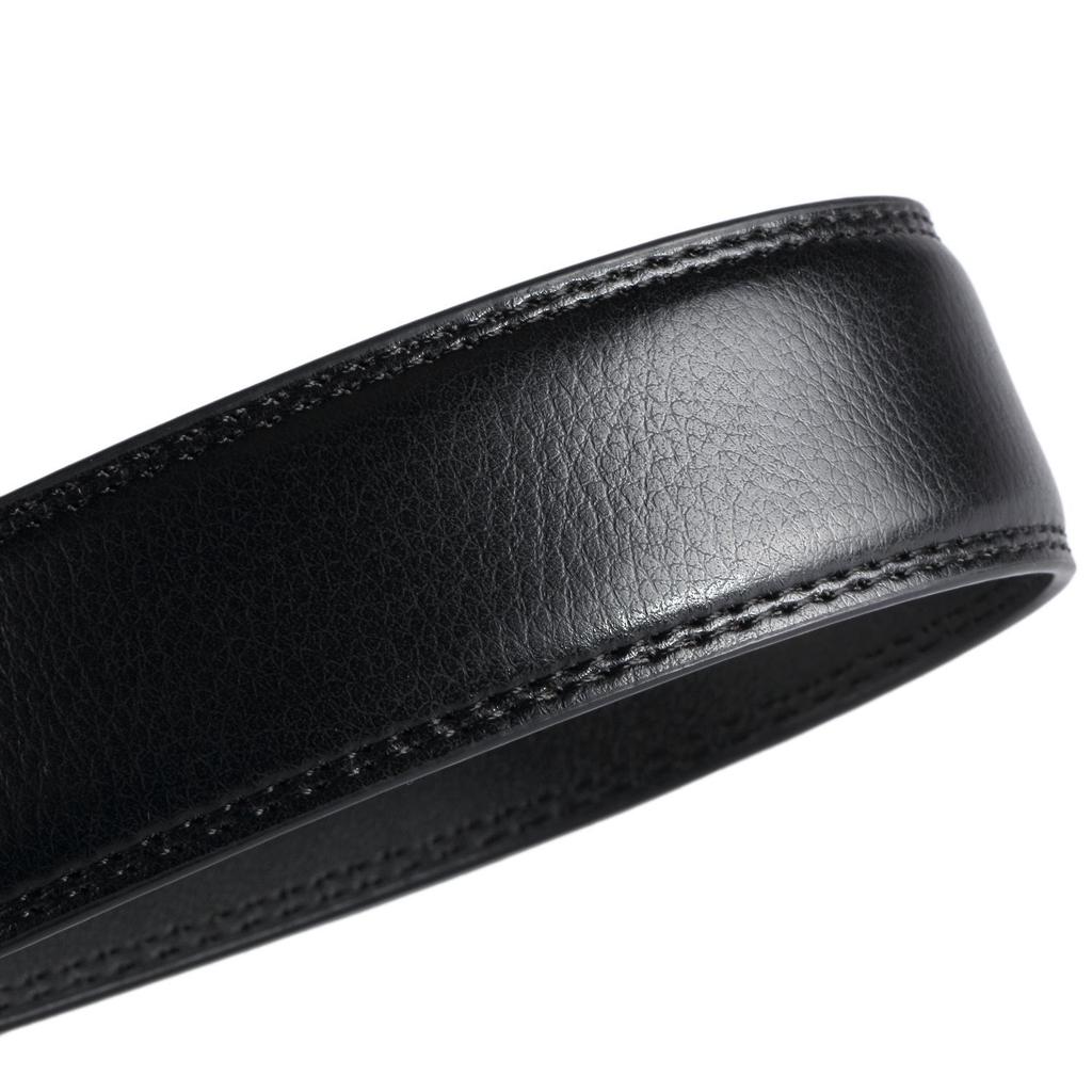 Men's Korean Style Double-Sided Genuine Leather Automatic Buckle Belt - Plus Size Waist Belt