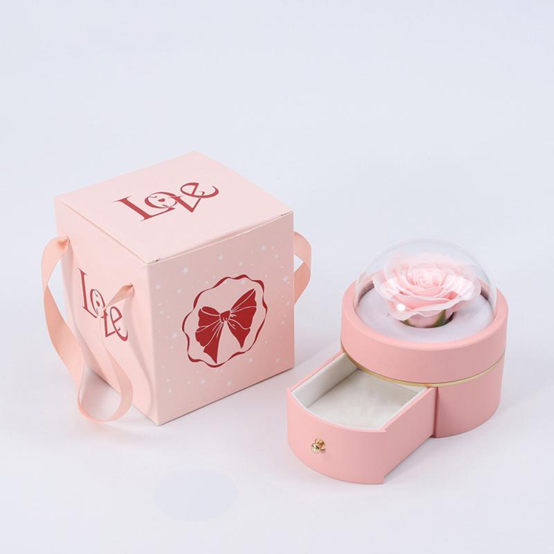 

1Pc Gift Box Soap Flowers Immortal Flower Creative Valentine s Day Wedding Party Decoration Paper Rose Flower Jewelry Organizer