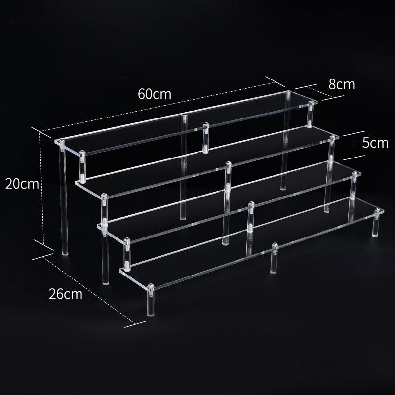 Clear 1-6 Tier Acrylic Display Stand for Funko Figures, Cupcake, Cosmetics, Perfume,Blind Box Display Riser Rack Dessert Shelf