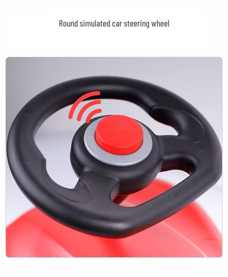 German BIG Bobby Car: New Generation Walker, Glider, Twist Car with Backrest and Sit-On Toy Accessories.