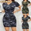 Fashion Summer Spring Short Sleeve V-Neck Casual Dresses Unique Design