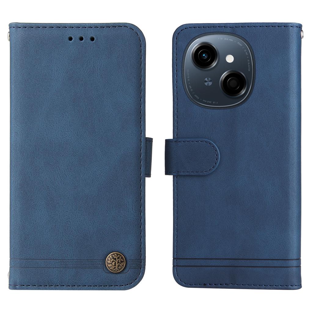 For TECNO Spark Go 2025/Spark Go 1/Pop 9 4G Leather Wallet Cases Skin Touch Phone Cover Stand with Strap