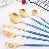 30PCS Geschirr Matte Grün Gold Bunte Edelstahl Besteck Messer Dessert Gabel Löffel Party Home Küche Geschirr Besteck Set