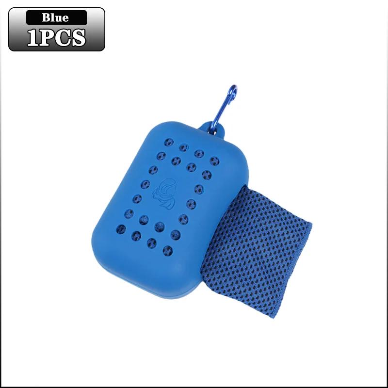 1PC Portable Mini Silica Gel Set Cold Towel Polyester Fiber Outdoor Cooling Towel Fitness sports gym Run quick Dry Cool Towel