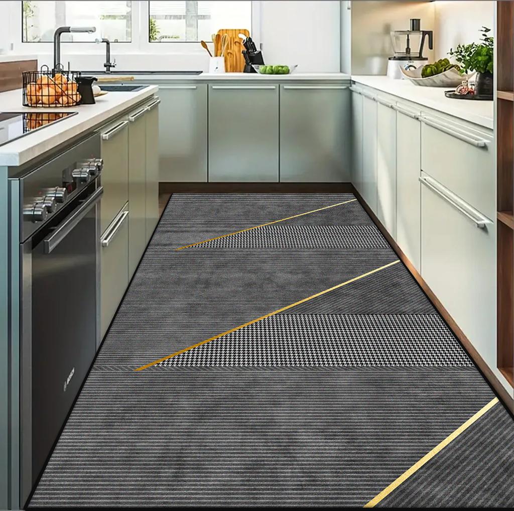 Modern Kitchen Non-slip Long Runner Rugs Decoration Home Living Room Bedroom Corridor Carpet Stairs Entryway Floor Mat Washable