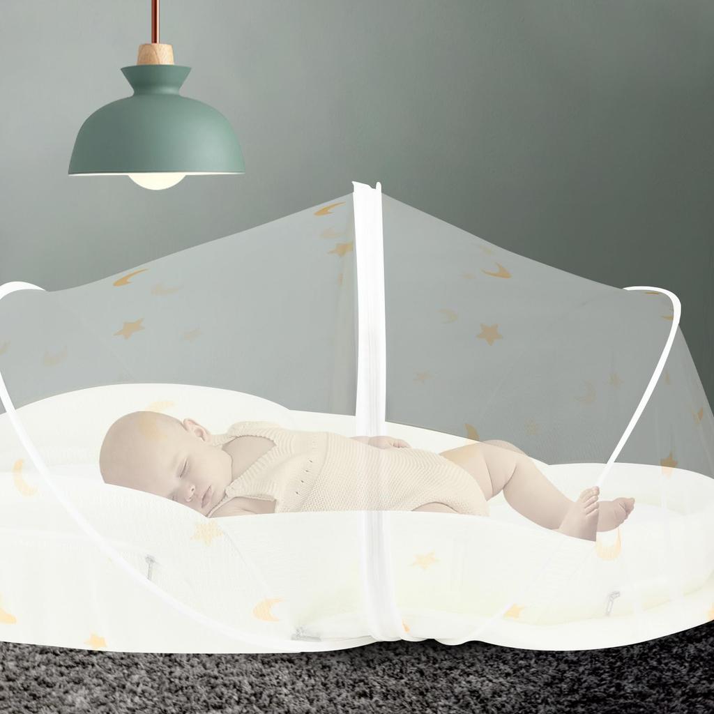 Rede Mosquiteira Bebamour para Bebê, Dobrável, para Camas de Bebê e Camas de Co-sleeping, Repelente de Insetos