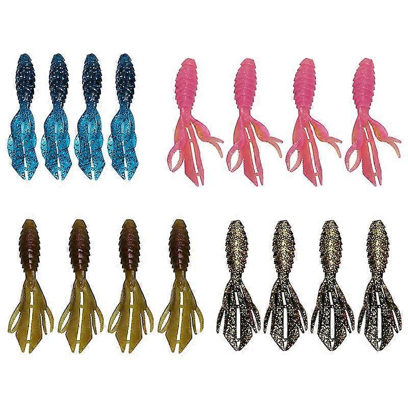 16 Pcs Plastic Shrimp Fishing Lures Lures Fishing Lure Artificial Bait