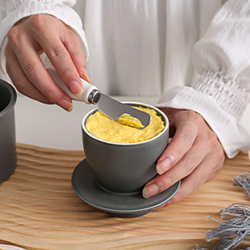 Ceramic Butter Cup Sealed Butter Jar Kitchen Gadgets Butter Storage Container Bread