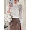 Women's Autumn Jacquard Round Neck Flare Sleeve Blouse