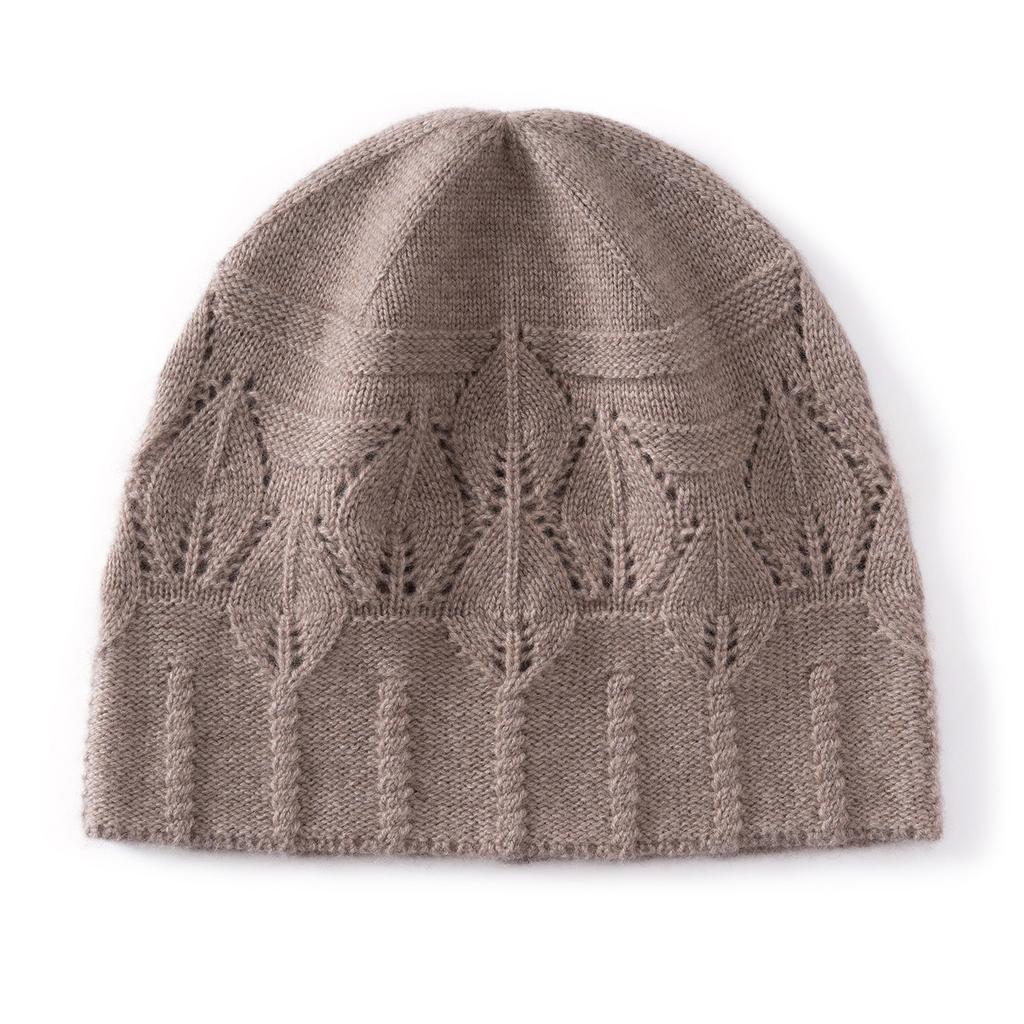 Autumn and winter new cashmere hat women's hand-crocheted thickened warm foreign style good-looking baotou hat