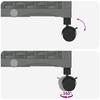 Garden Flower Pots with Irrigation and Wheels 3 Pcs Light Gray