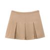 2025 Summer Women's Solid Pleated Midi Skirt - European & American Style