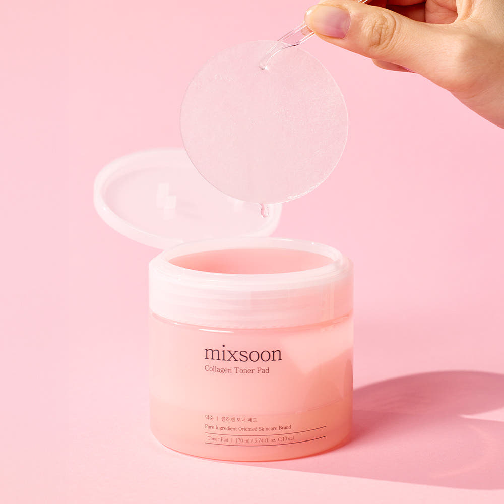 mixsoon PDRN Collagen Toner Pads Hydrating Firming Facial Pads 110 Pads