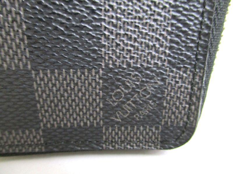 Authentic LOUIS VUITTON Damier Graphite Leather Zippey Coin Purse #9861  Refurbished
