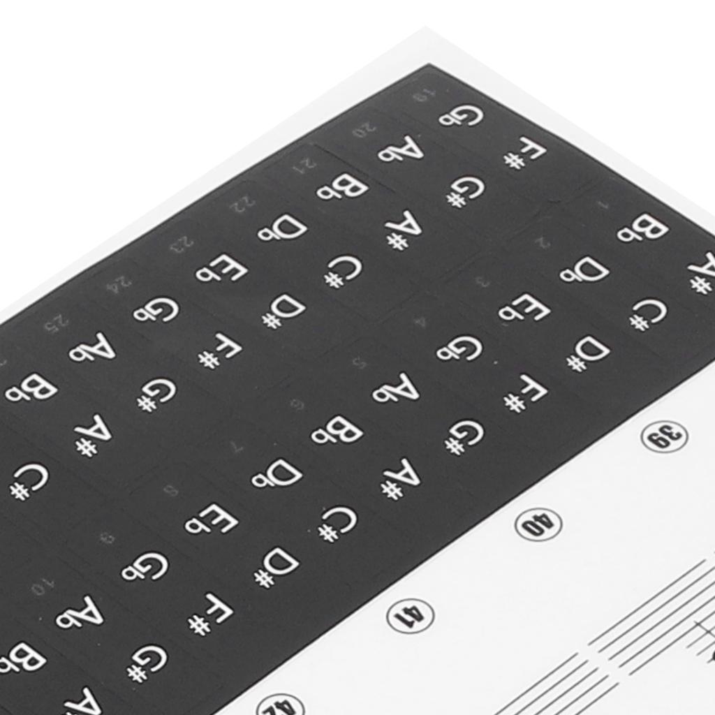 Piano Sticker Electronic Piano Removable Keyboard PVC Adhesive Staff Intonation Labels