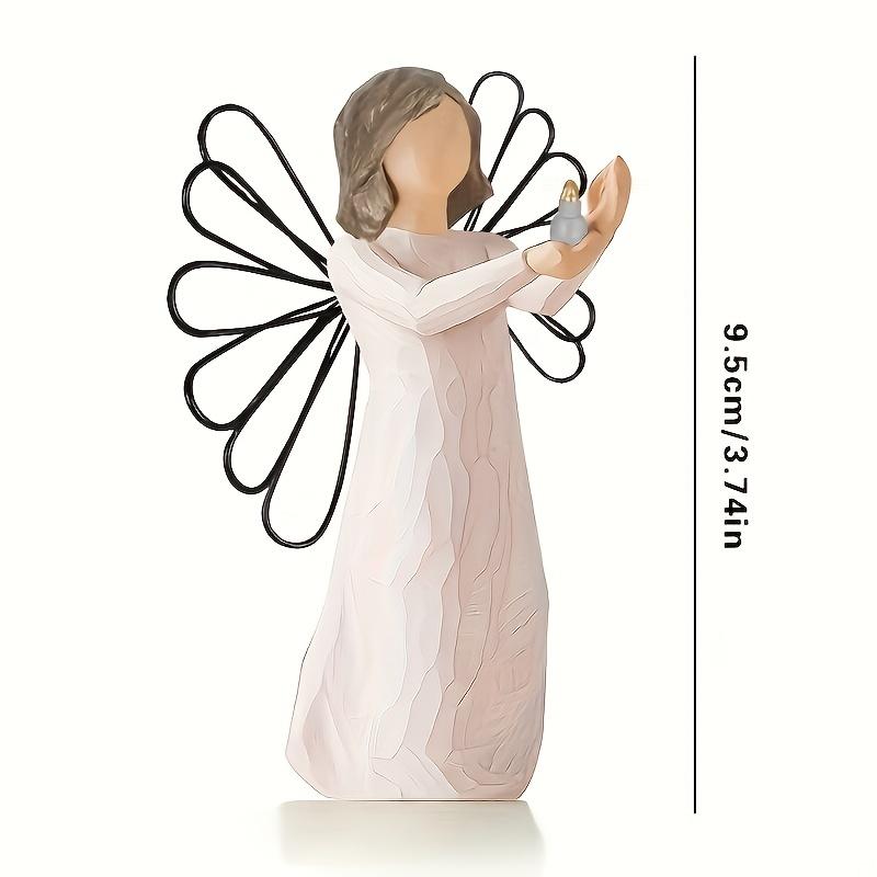 

Рождественские подарочные украшения, держащая свечу смоляная статуя, статуэтка серии «Библия веры», расписанная вручную статуя персонажа