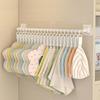 White Kids Wardrobe Hanging Rod Punch-Free Wall Mounted Hat Storage Rack With Clips Plastic Baby Saliva Towel Hook For Home