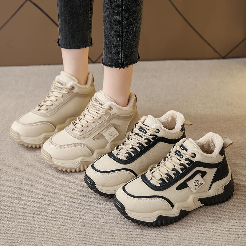 2024 Women Platform Shoes Height Increasing Chunky Sneakers High Quality Female Vulcanized Shoes Sneakers Casual Ladies Trainers