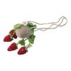Car Hanging Ornament, Plant Strawberry Car Accessories, Cute Crochet Plant Rear View Mirror Pendant, Car Interior Accessories, Car Decoration Charms