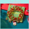 Christmas Bracelets Set With Santa Snowflake And Candy Cane Pendants For Holiday Gift Ideas