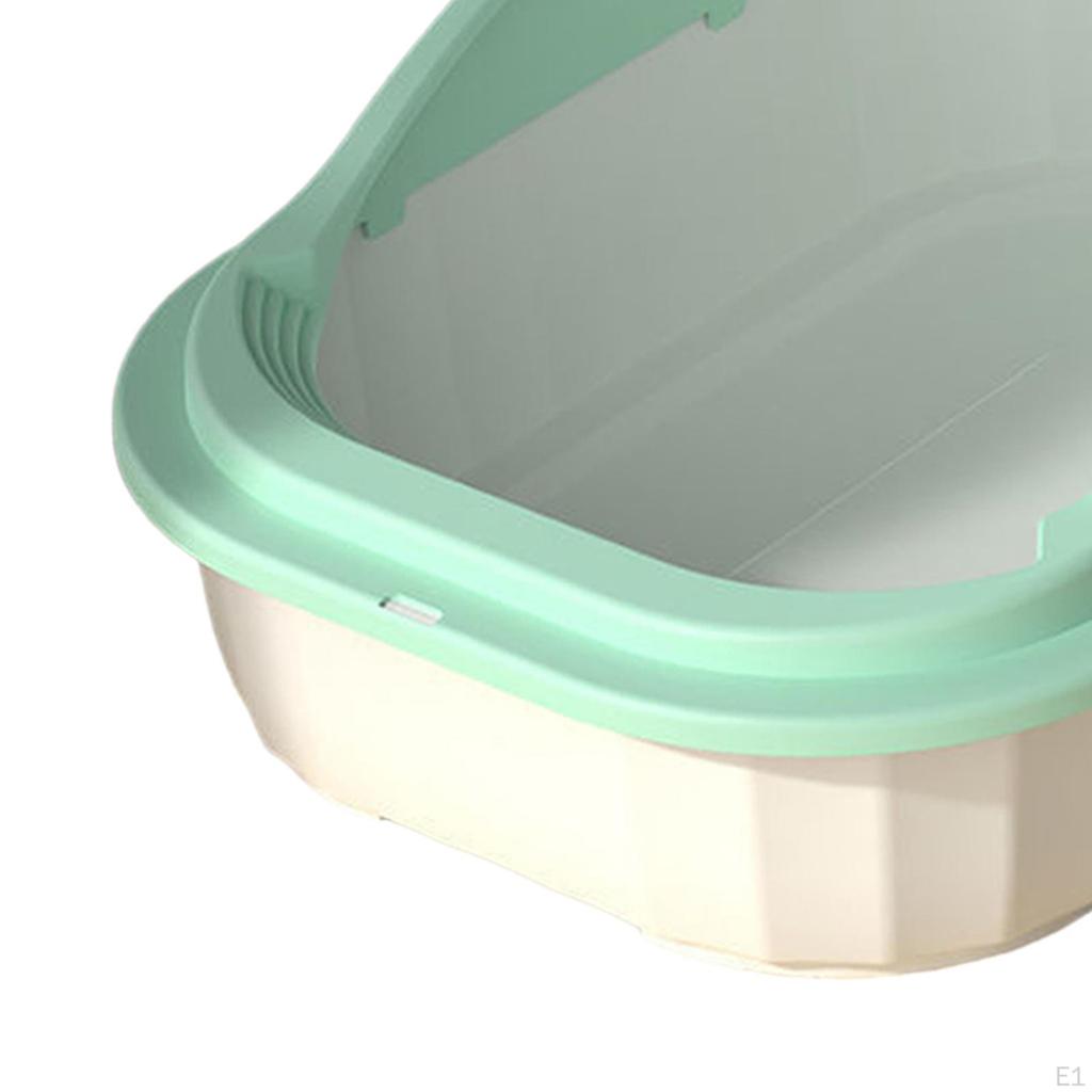 Cat Litter Box Open Top Pet Tray Easy to Clean Anti Splashing Pan Potty Toilet Bedpan
