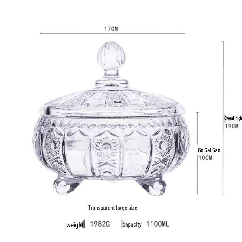 

Crystal Glass Candy & Dried Fruit Jar