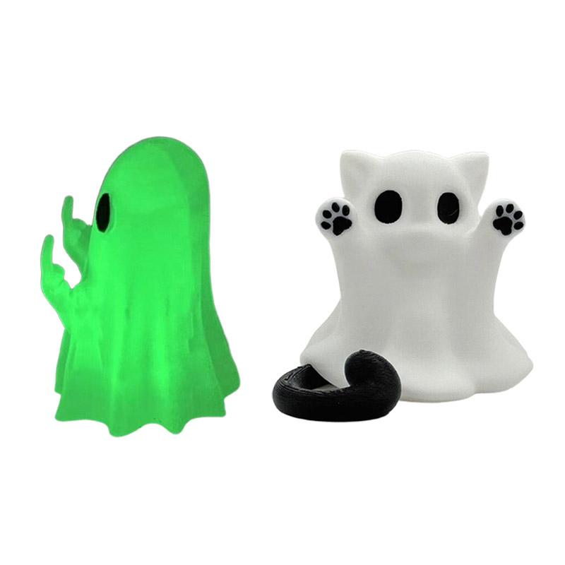 Cute Middle Finger Ghost Statue Mini Halloween Decorations For Home Centerpiece Coffee Table Ornament Adorable Horror Figure