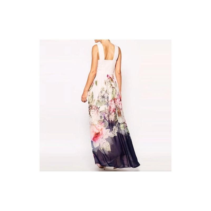 Stylish Lady Women Floral Summer Beach Boho Chiffon Sundress For Casual And Formal Occasions