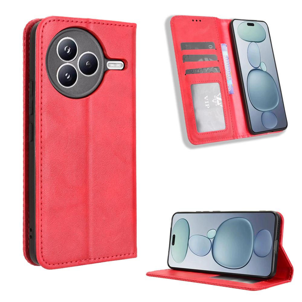 For Xiaomi Civi 5 Pro 5G Leather Case Wallet Stand Retro Texture Phone Cover