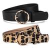 Japanese Harajuku Style Wide Waist Belt with Snake & Leopard Print for Women