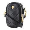 Versace Medusa Shoulder Bag 2WAY Belt Pouch Black Leather Unisex Used