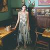 Polyester Fibre Beach Dress Bohemian Style Tassel Vest Elegant Knit Gown  Beach Vacation